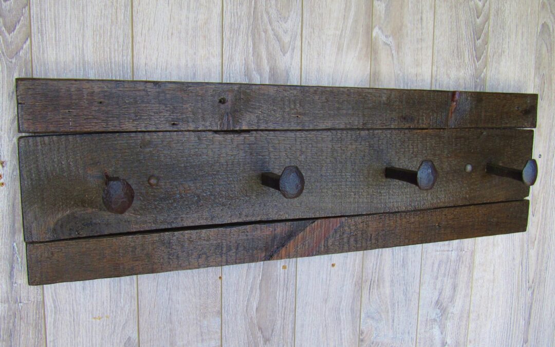 32 inch ebony spike coat rack 001 - East Coast Rustic