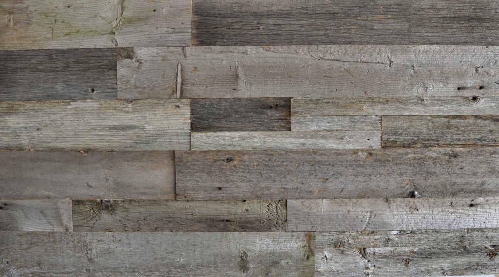 DIY Reclaimed Wood Accent Wall Grey Shades Mixed Widths