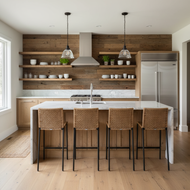 Reclaimed Wood Kitchen Ideas: Walls, Backsplashes and More
