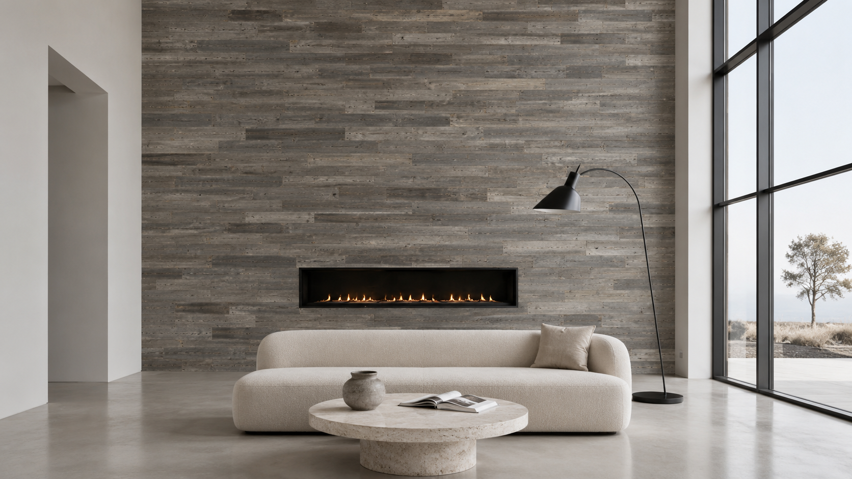 Modern Minimalist: Architectural statement wall