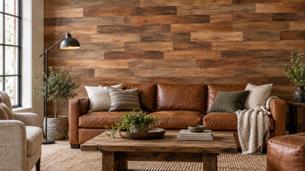 Barnwood feature wall